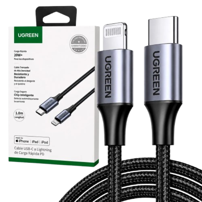 Cable Ugreen USB-C a Lightning 1 Metro 20W